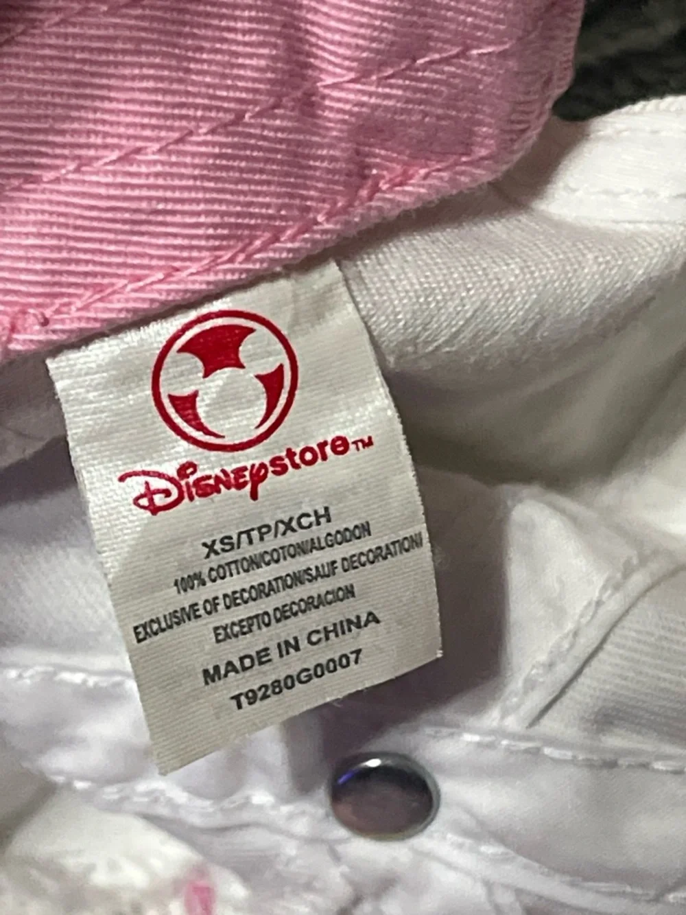 Disney Pink & White Kids Princess Baseball Cap